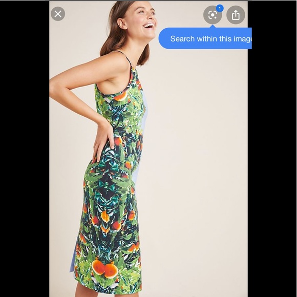 NWT Anthropologie Orange bough dress - Picture 4 of 7